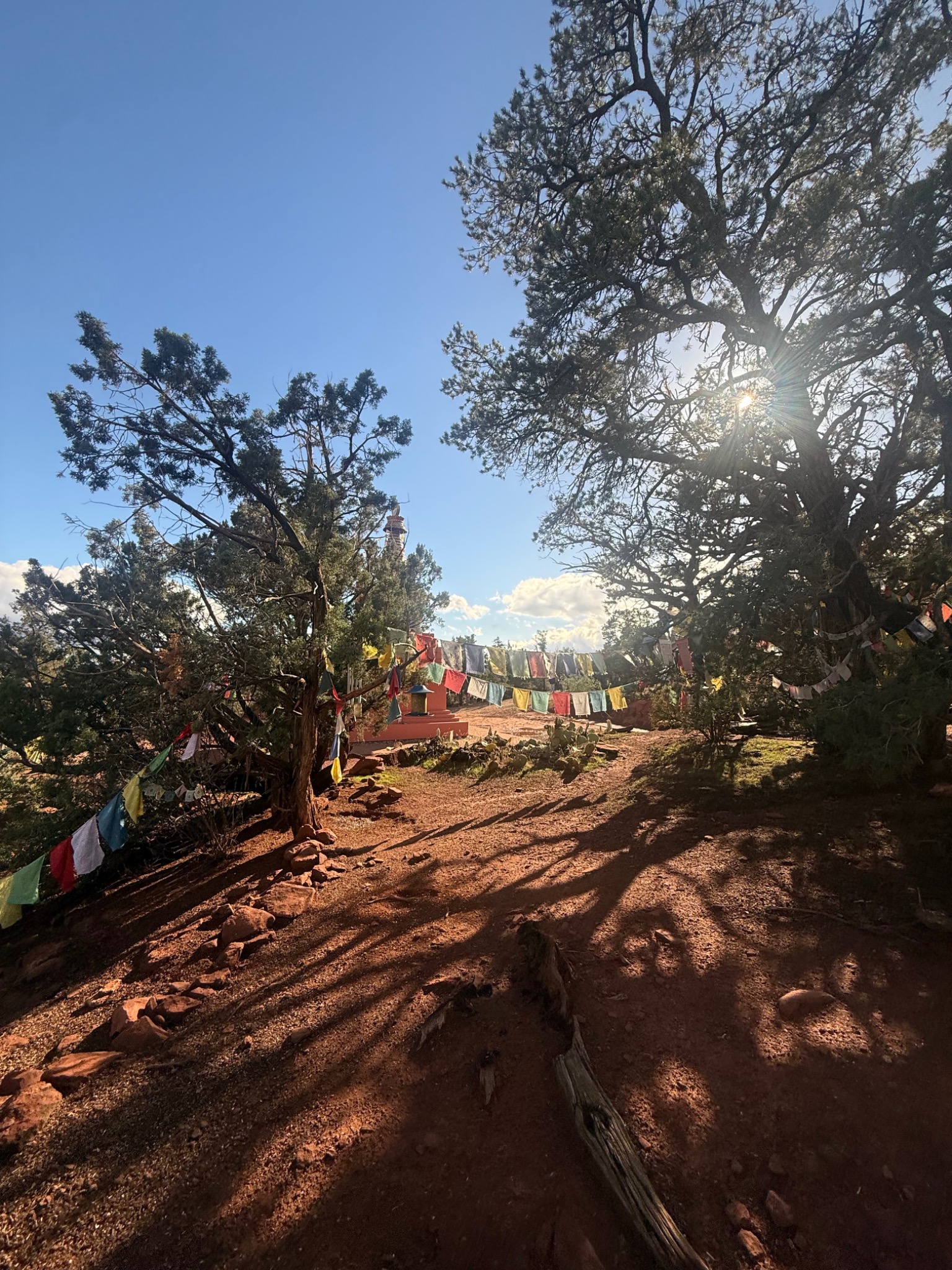 Prayer flags and the Stupa landscape in Sedona